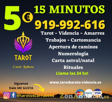 Tarot barato la consulta a *5 € los 15 min* con Elias